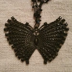 Black Butterfly Necklace
